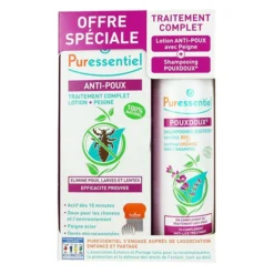Puressentiel Kit Poux - Spray 100ml + Peigne + Shampooing Poudoux 200ml